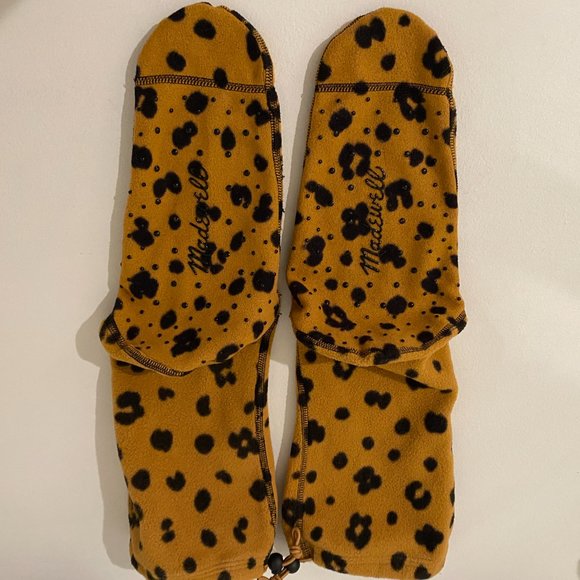 Madewell Leopard Print Slipper Socks w Ankle Drawstring - Never Worn - Picture 4 of 6